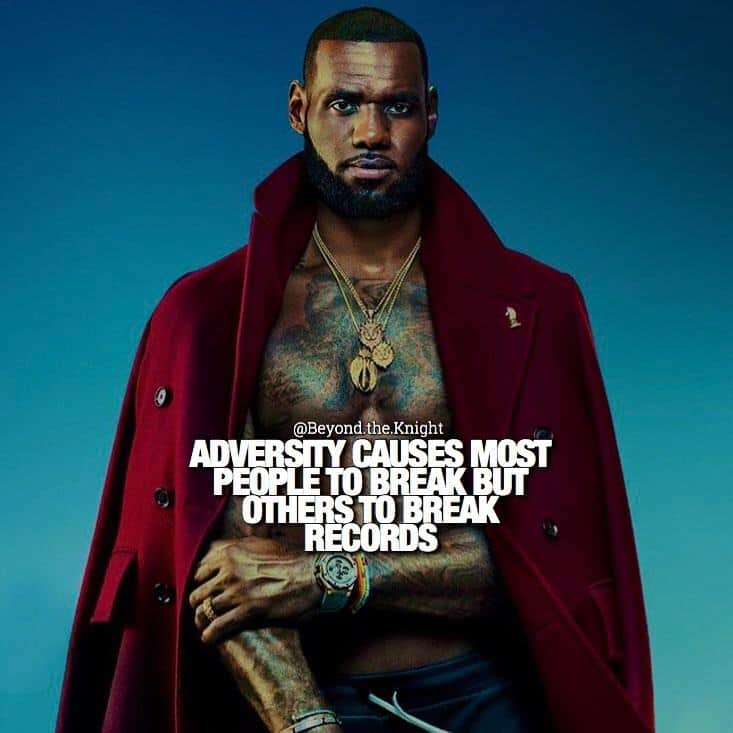“Adversity causes most people to break but others to break records.” - quote