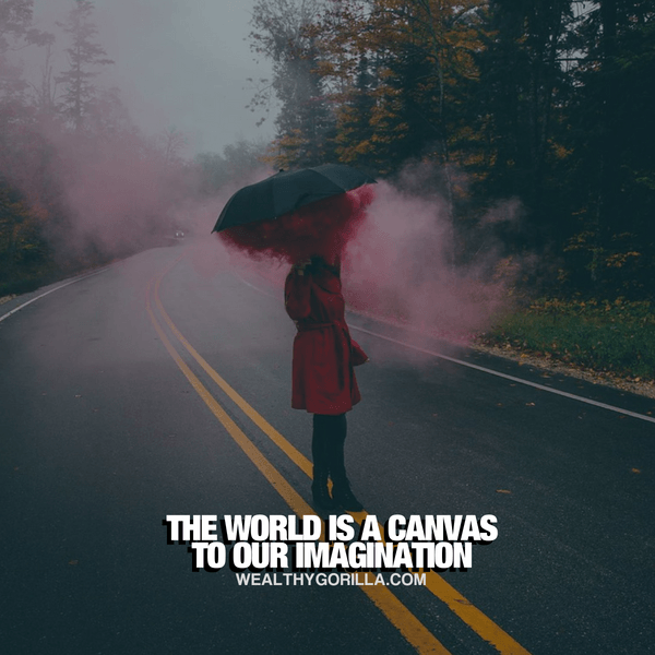 “The world is a canvas to our imagination.” - quote