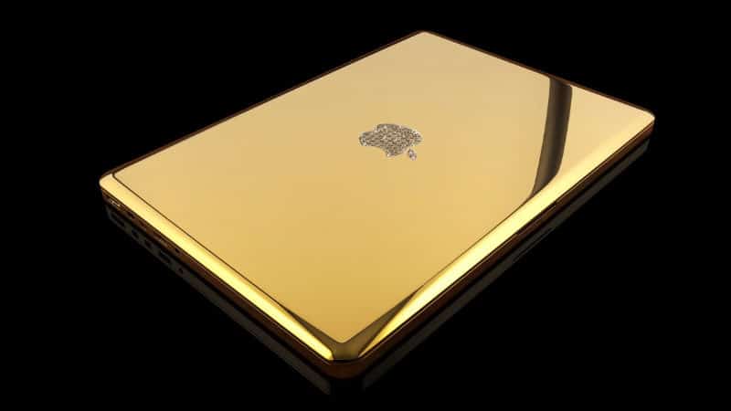 Most Expensive Laptops - MacBook Pro 24 Karat Gold