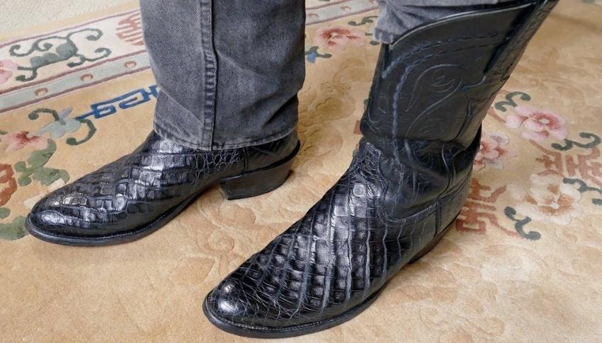 Most Expensive Cowboy Boots in the World - Lucchese Forde Black Alligator Cowboy Boot