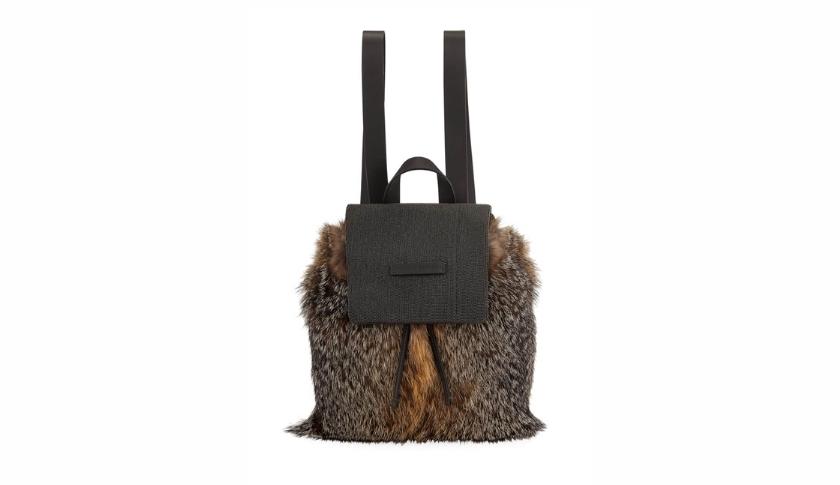 Most Expensive Backpacks - Brunello Cucinelli Fox Fur Backpack With Precious Flap