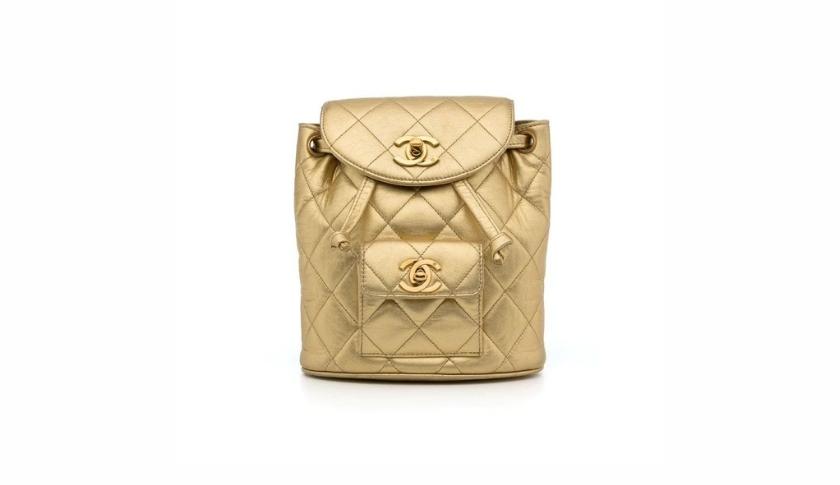 Most Expensive Backpacks - Chanel Grained Calfskin & Gold-Tone Metal Backpack